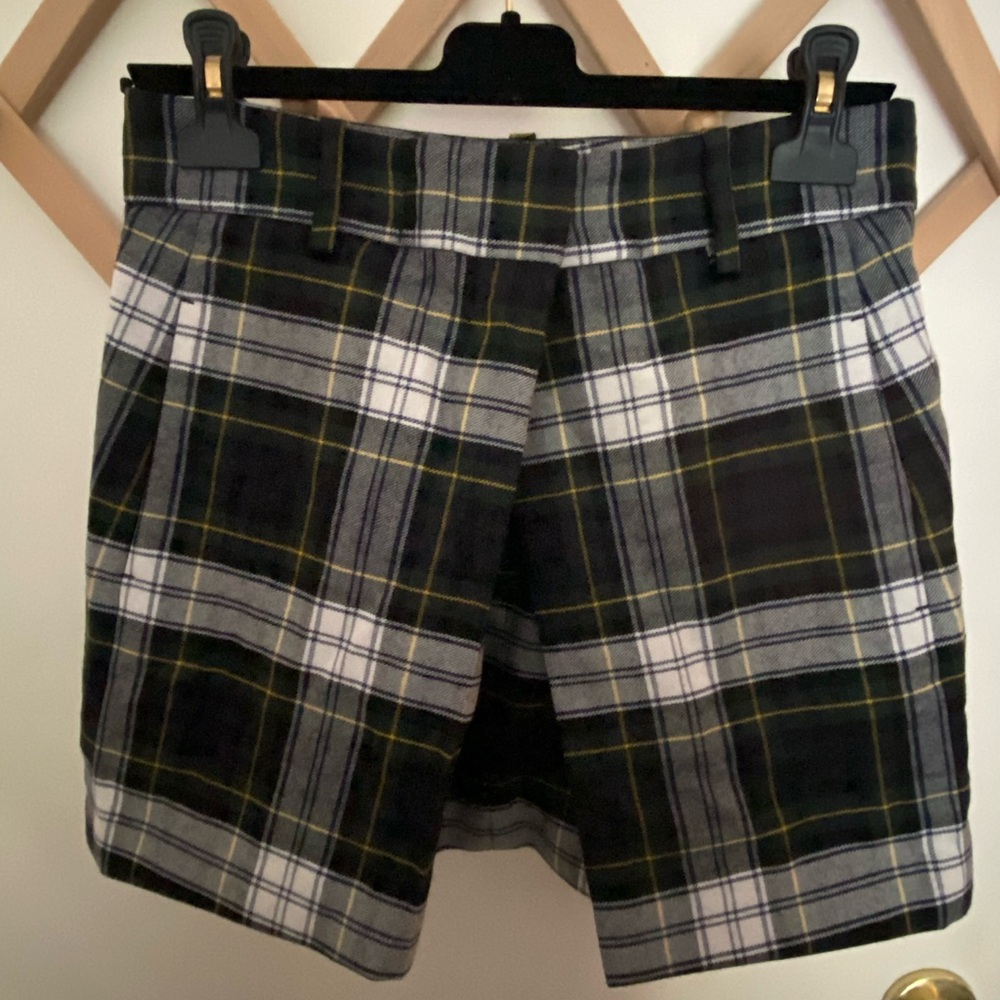 Authentic MCQ wool Plaid mini Skirt